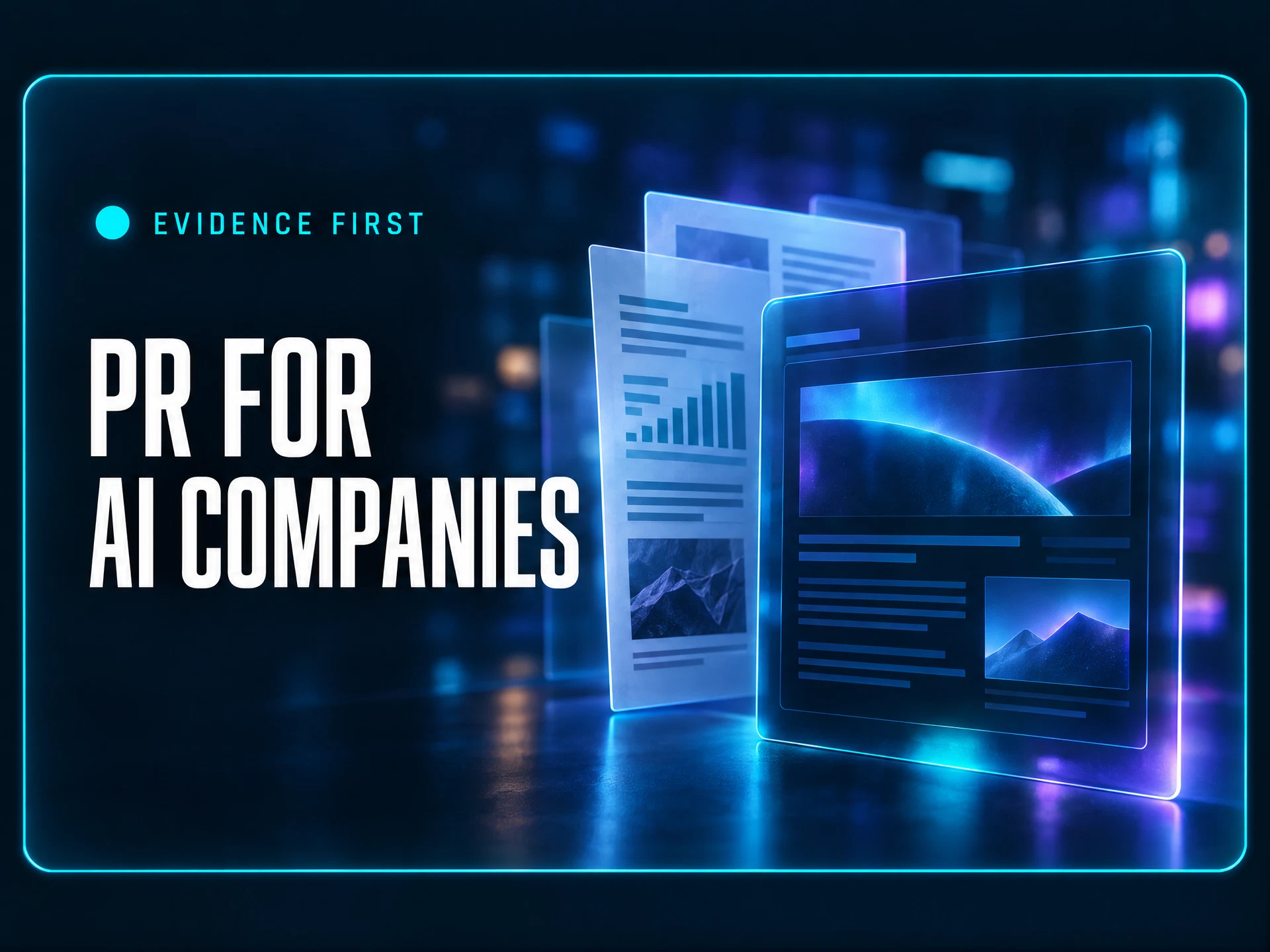 PR for AI Companies: evidence-led product storytelling concept