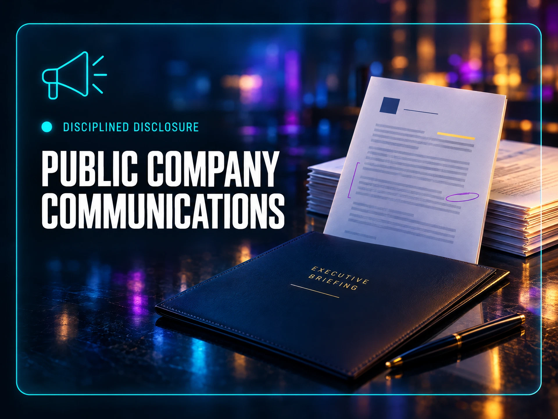 Public Company Communications: disciplined release preparation concept