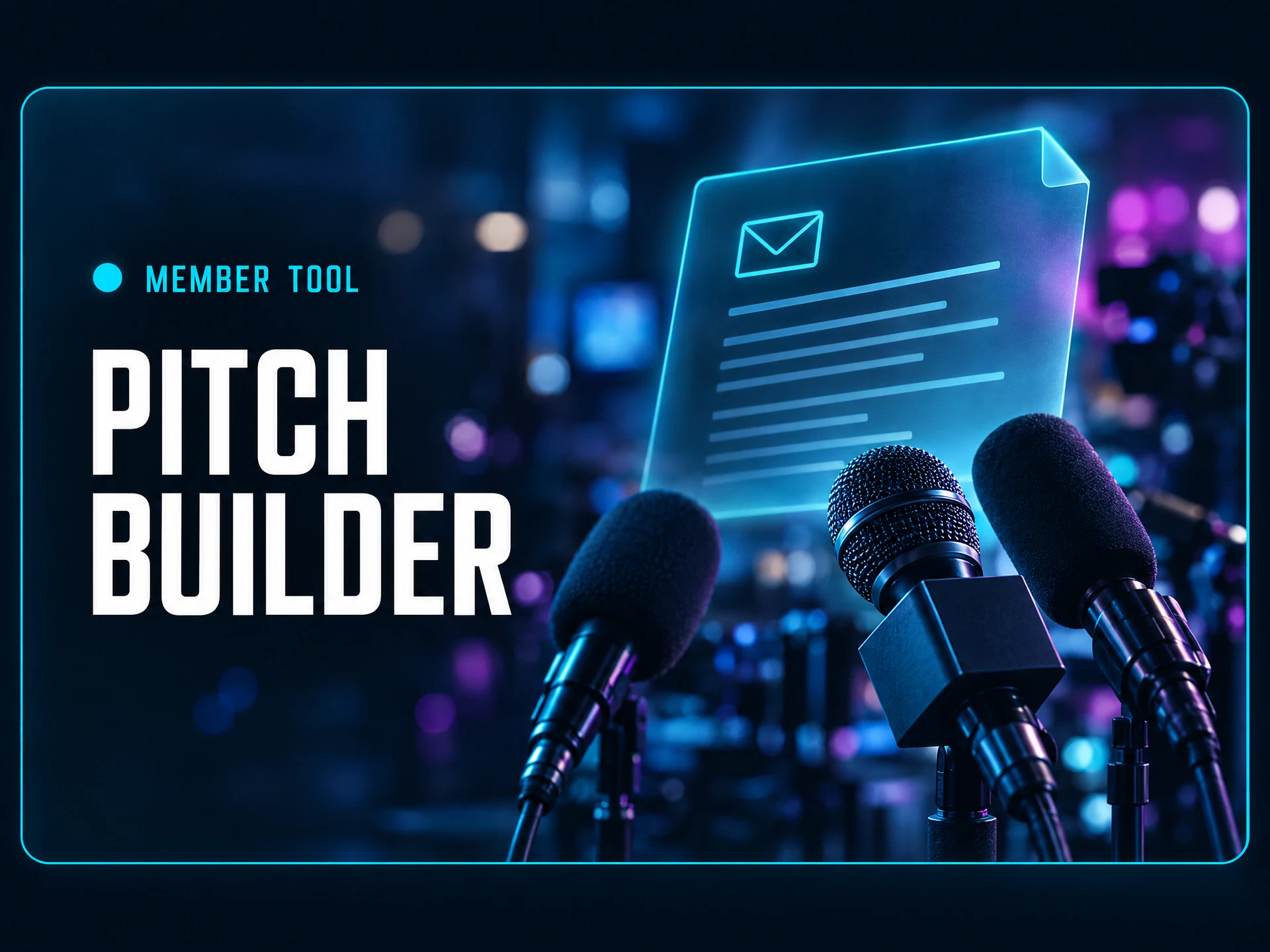 Pitch Builder: newsroom microphones and a draft concept